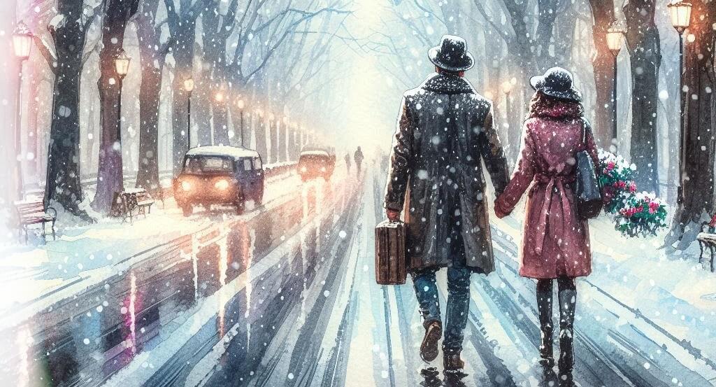 눈내리는 거리에서