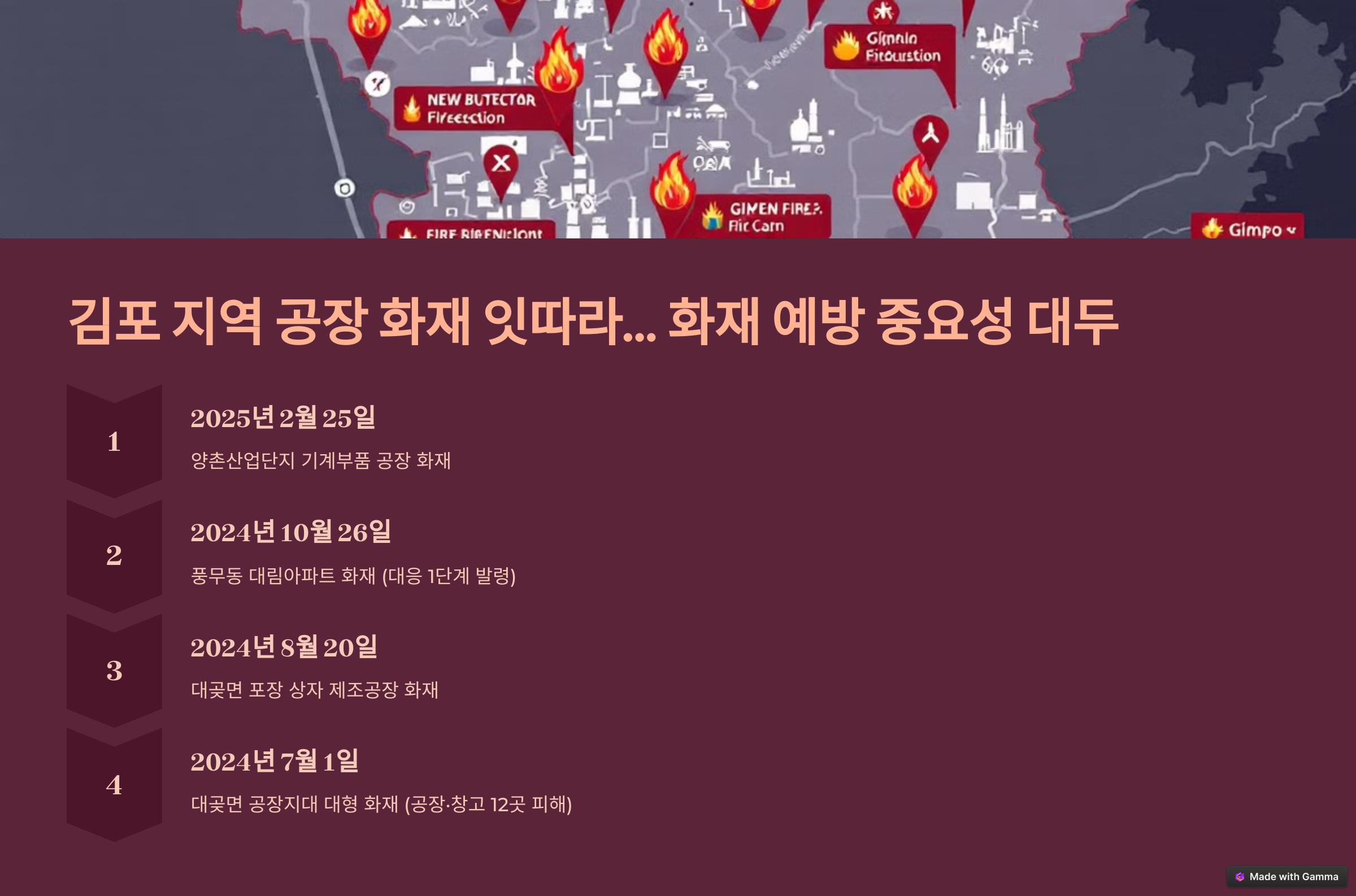 김포 풍무동 육가공 공장 화재 발생 – 대응 1단계 발령!