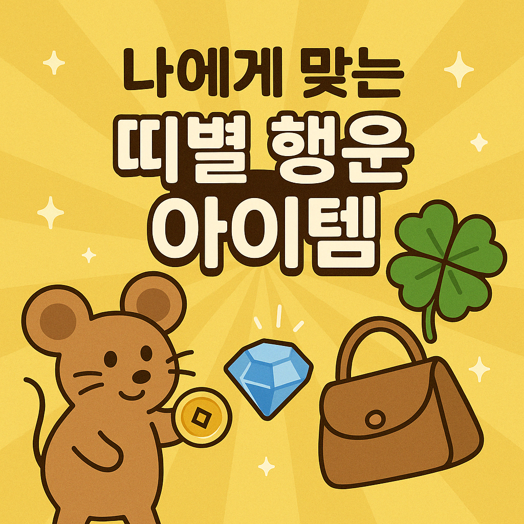 나에게 맞는 띠별 행운 아이템