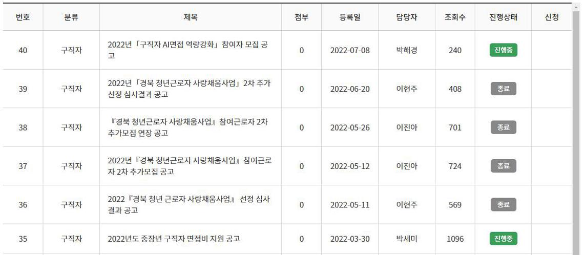경북 일자리 종합센터