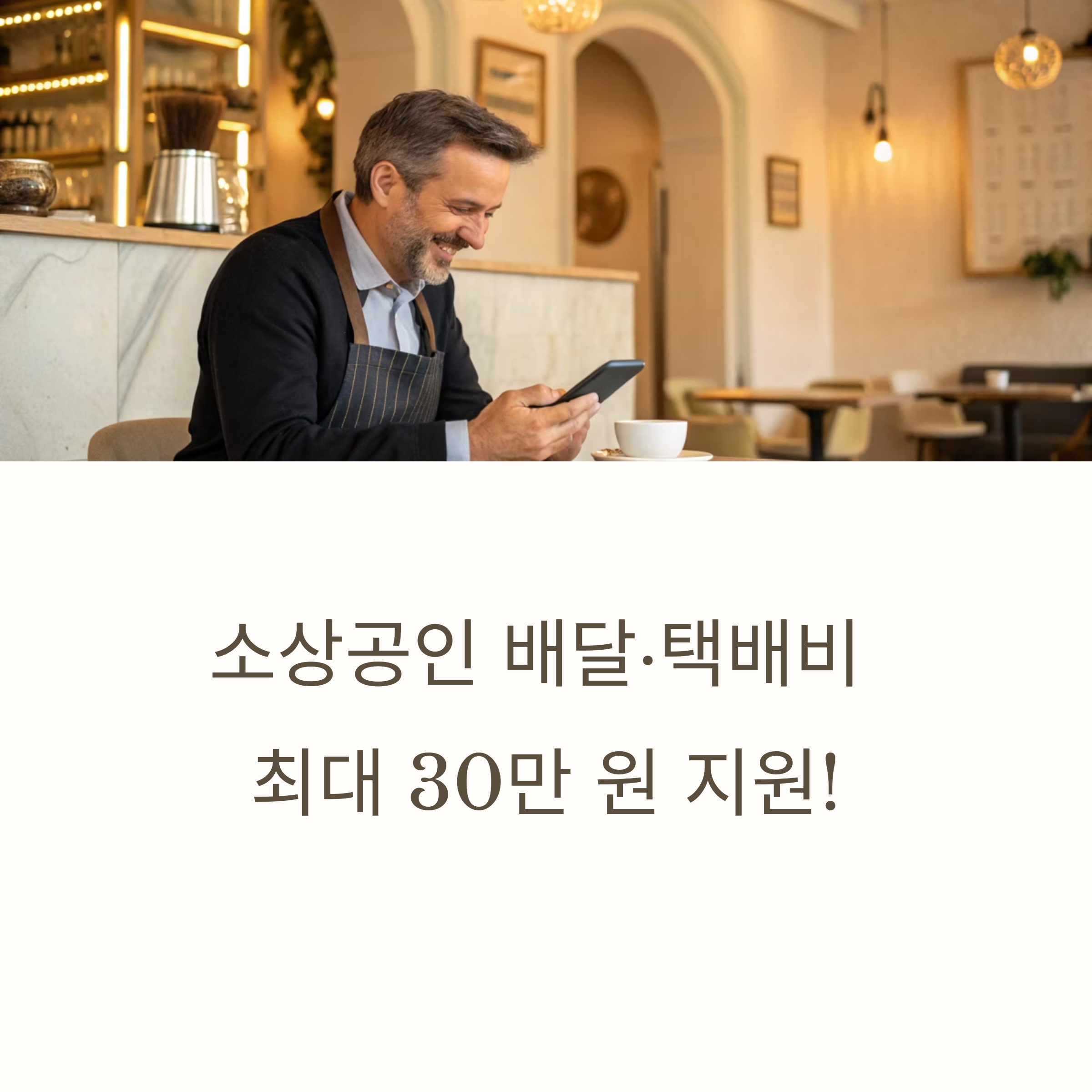 소상공인 배달&middot;택배비 최대 30만원