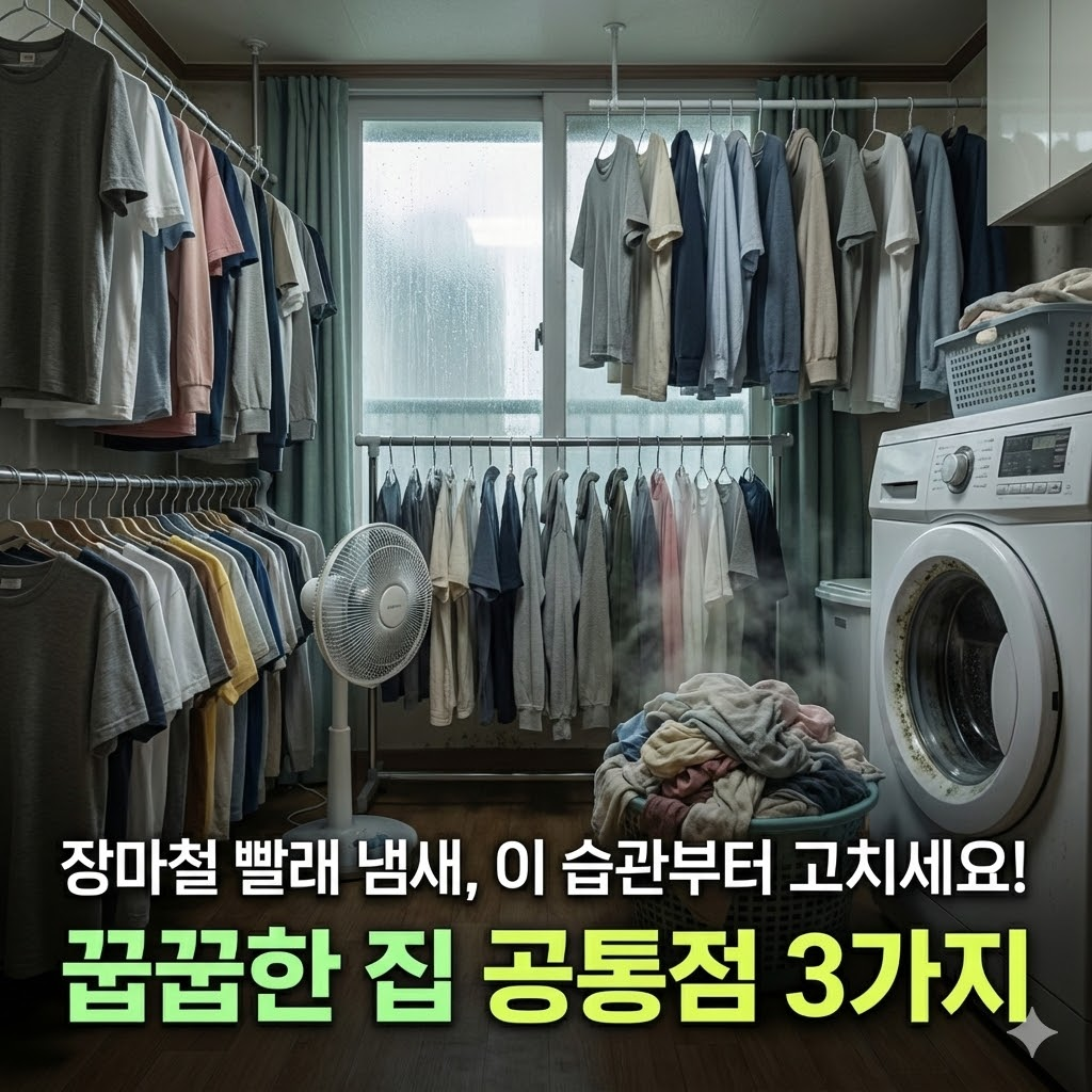 장마철 빨래 냄새가 남는 집의 공통 생활 습관