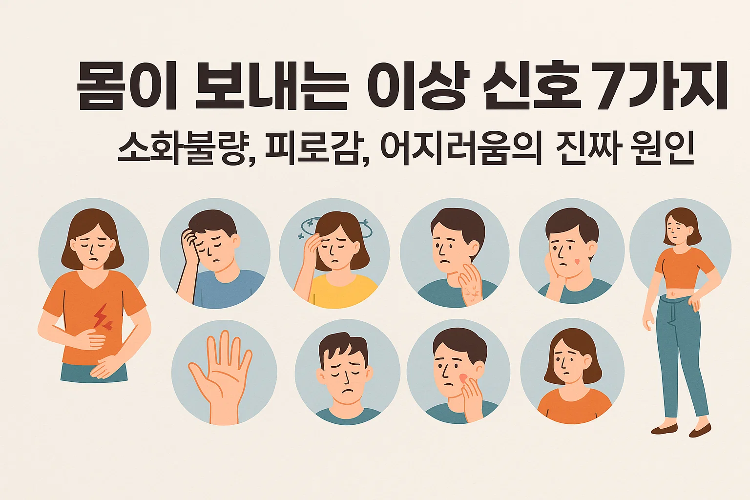몸이 보내는 이상 신호 7가지|소화불량, 피로감, 어지러움의 진짜 원인