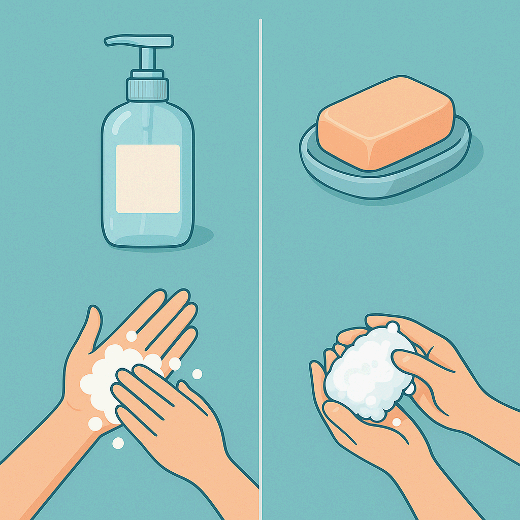 물비누 vs 스틱비누 비교