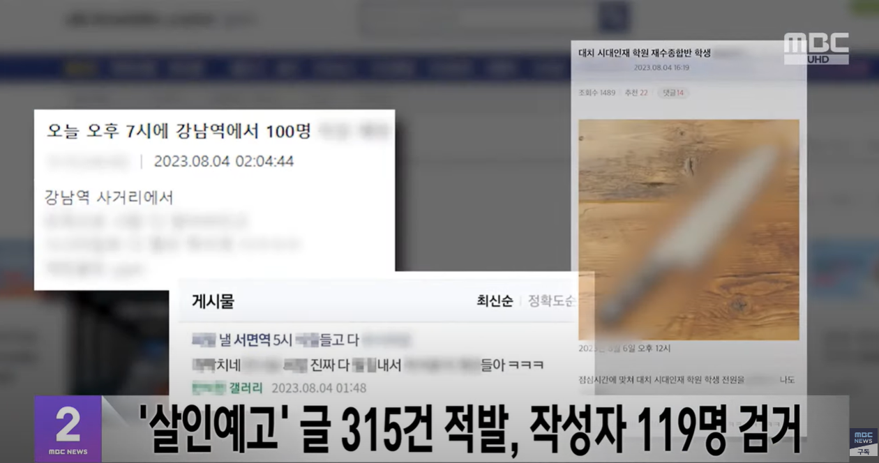 서현역 칼부림, 신림동 묻지마 살인