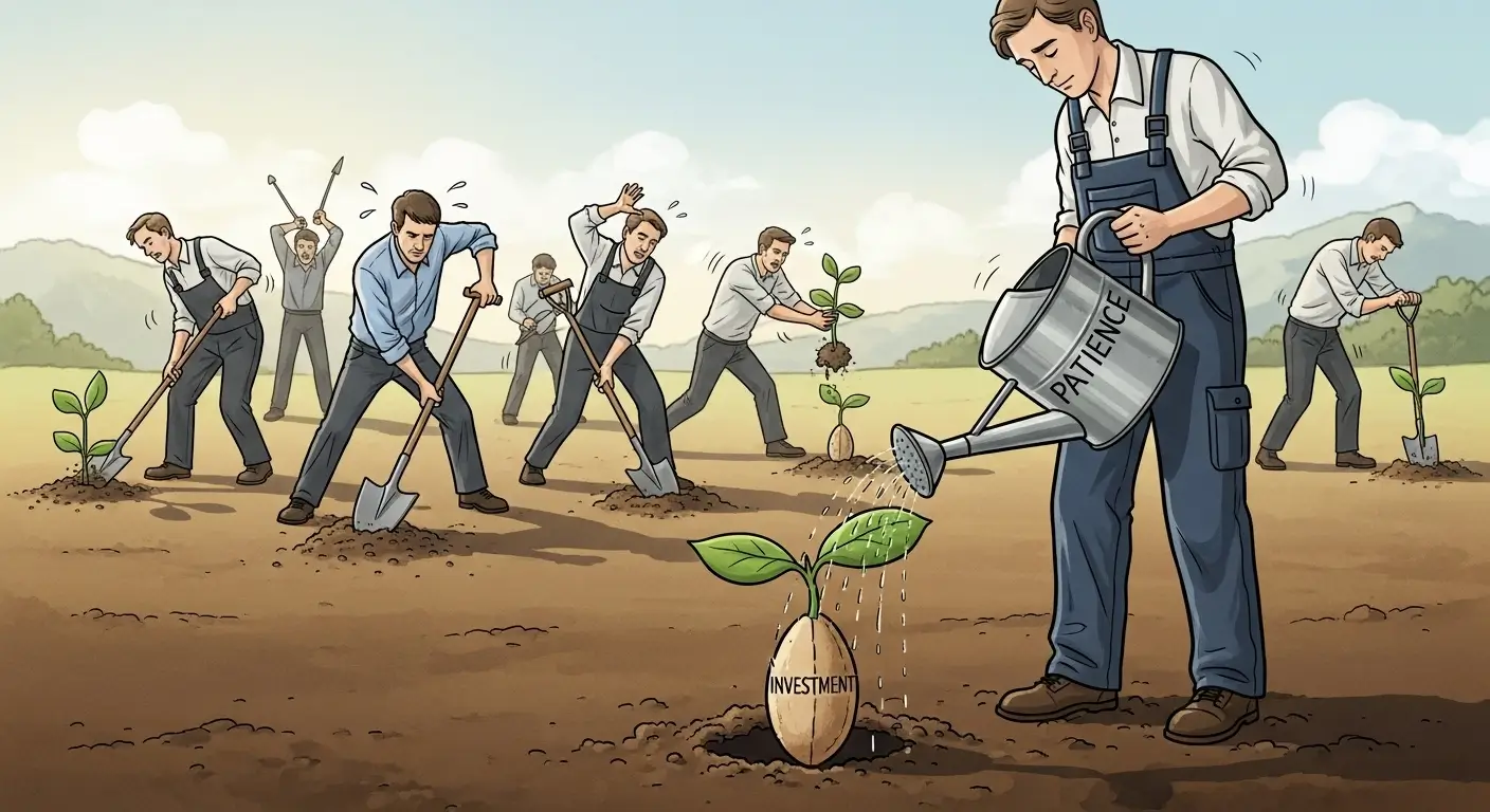 단기적인 성과에 흔들리지 않고 장기적인 성장을 위해 인내하는 투자자