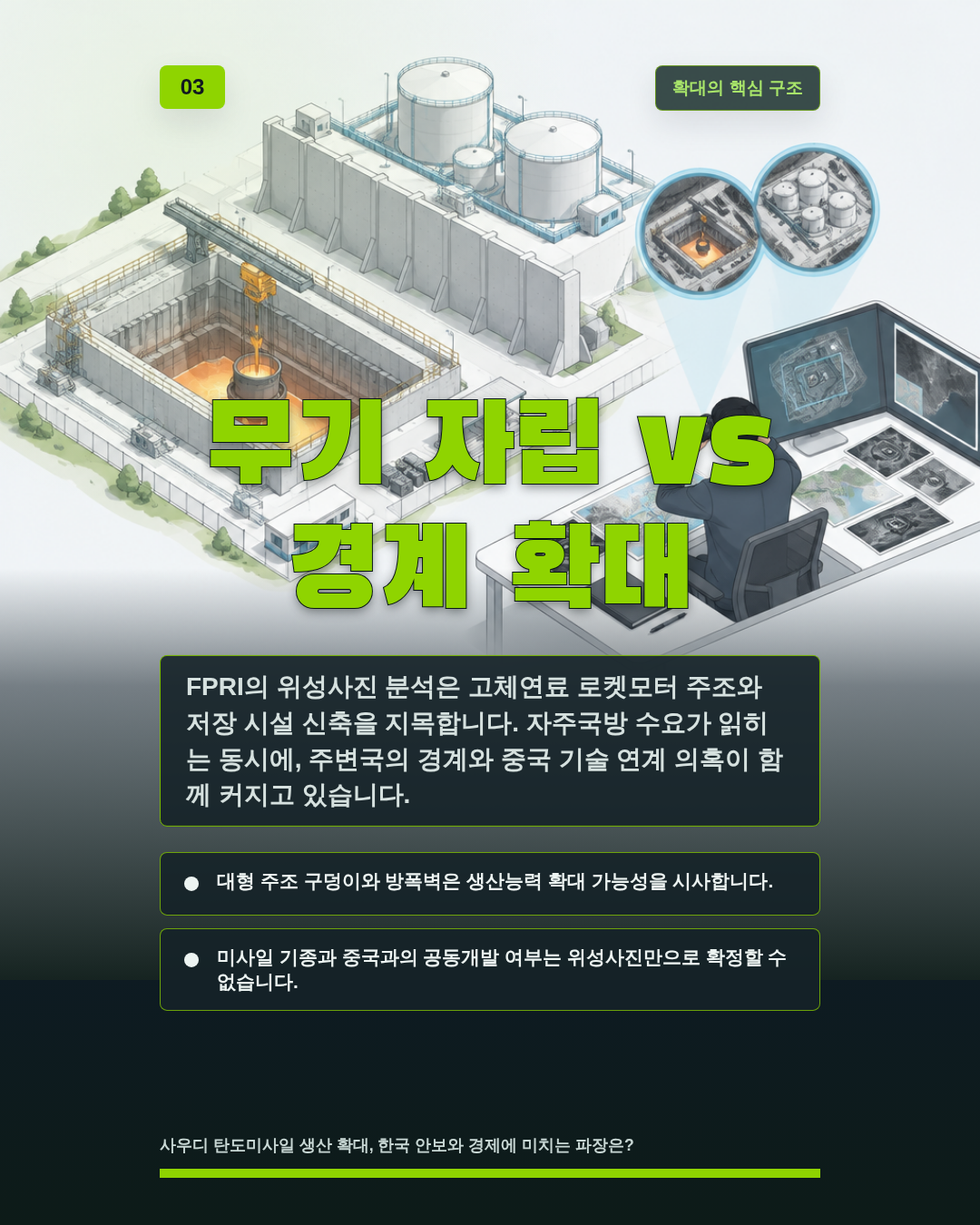 무기 자립 vs 경계 확대