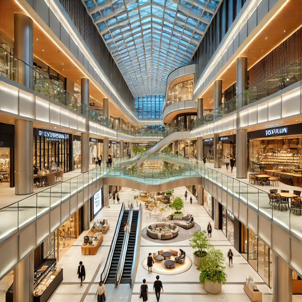 오카야마의 쇼핑몰 내부 모습