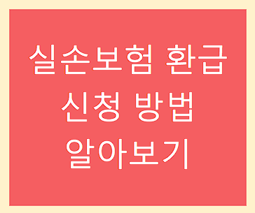 실손보험 환급 신청