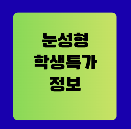 눈성형 저연령층 학생특가 정보