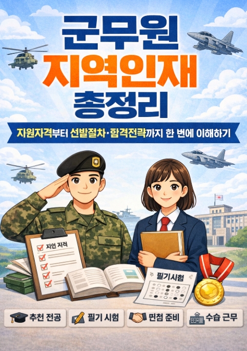 군무원 지역인재 총정리, 지원자격부터 선발절차&middot;합격전략까지 한 번에 이해하기