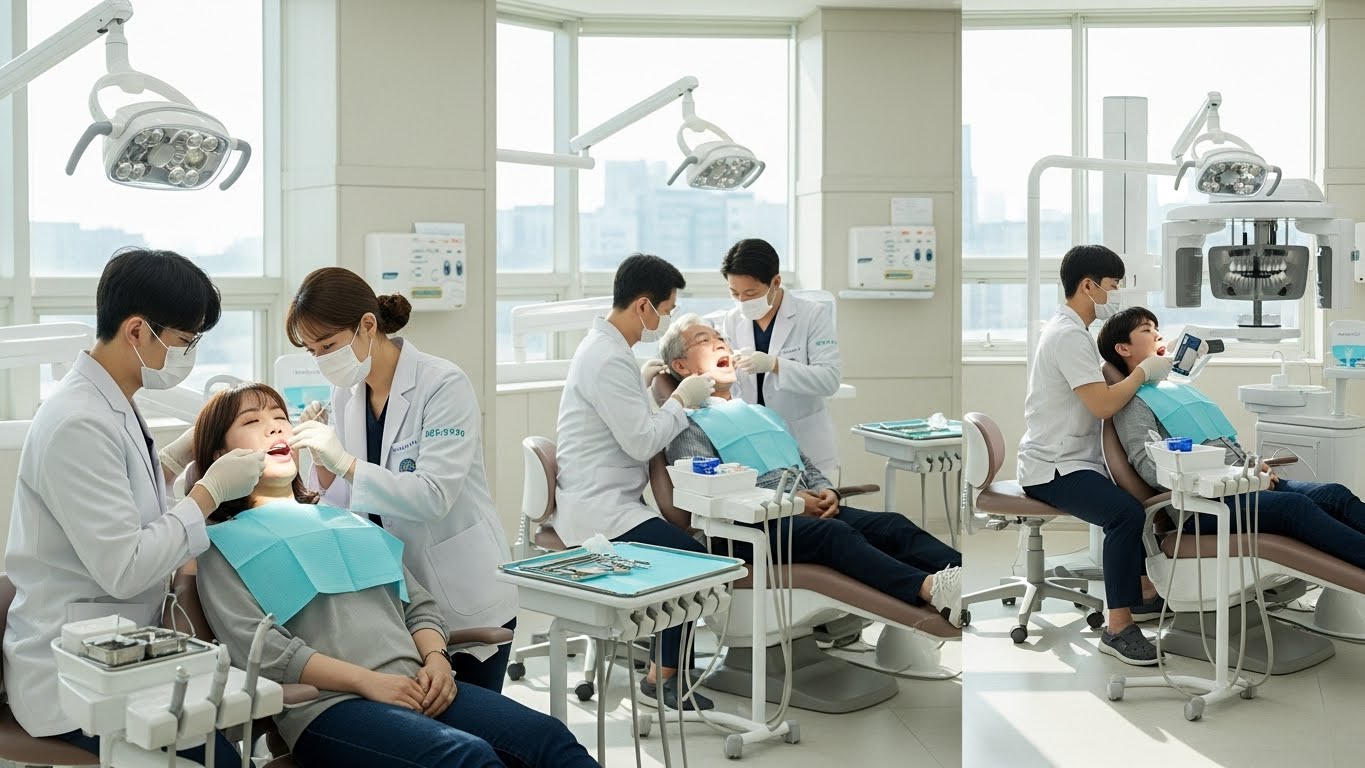 구강검진 받는 한국인