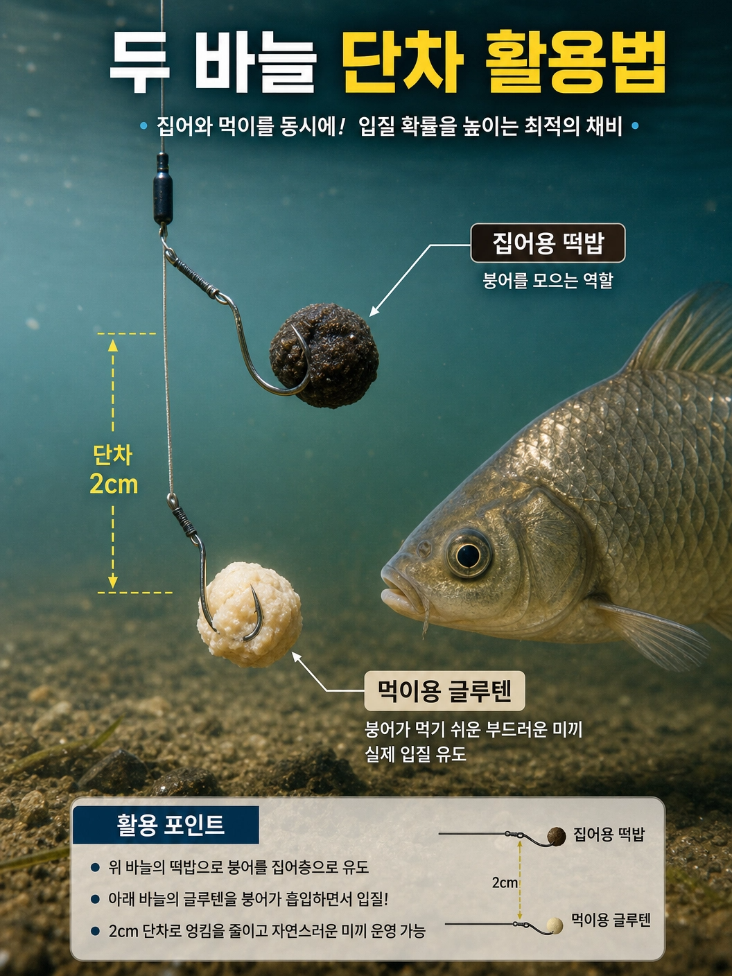 두 바늘 단차 활용법