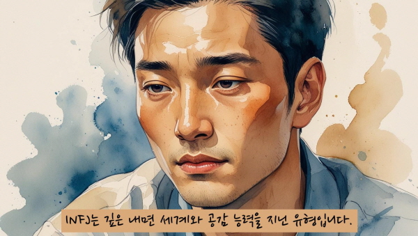 INFJ는 깊은 내면 세계와 공감 능력을 지닌 유형입니다에 관한 그림