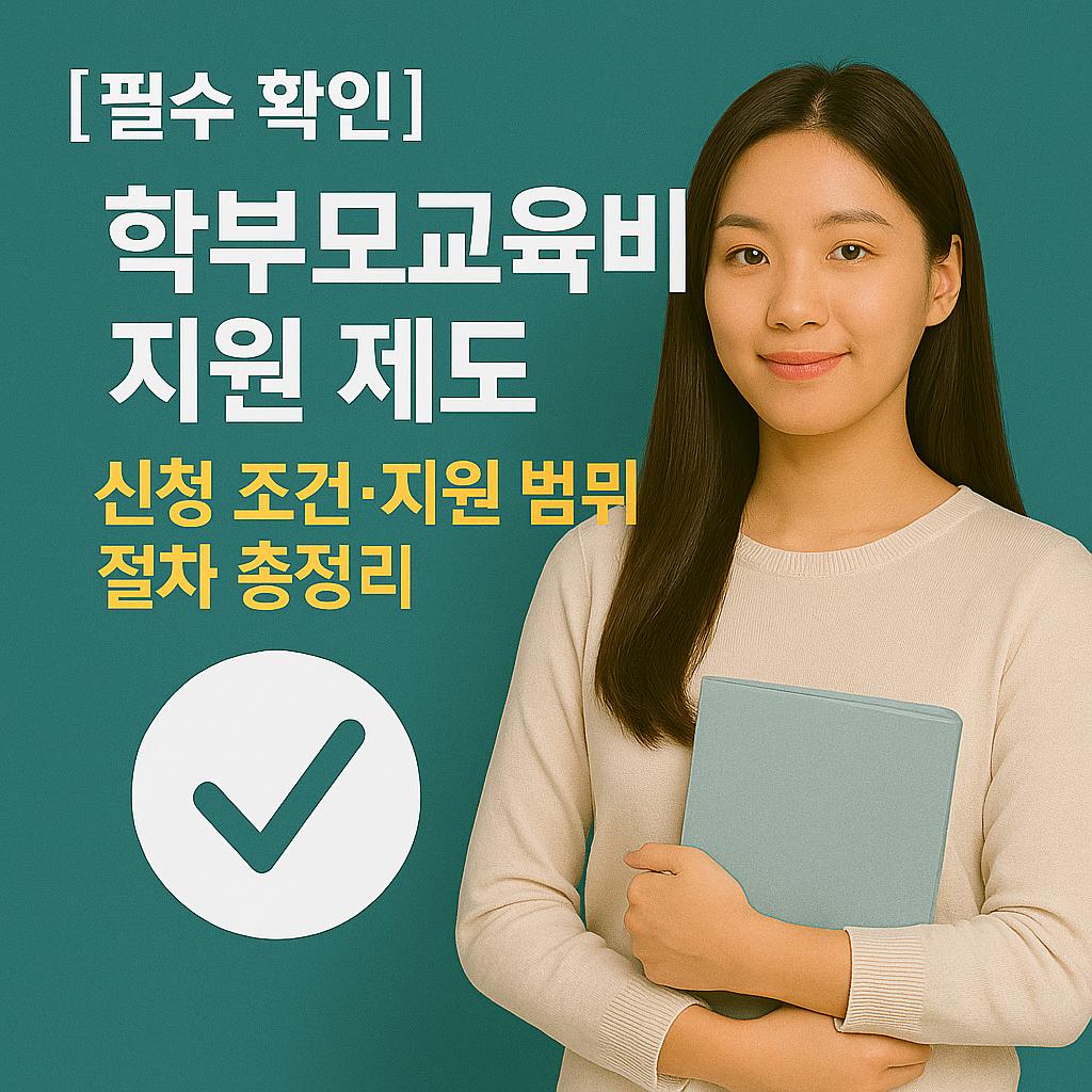 [필수 확인] 학부모 교육비 지원 제도 ｜ 신청 조건·지원 범위·절차 총정리