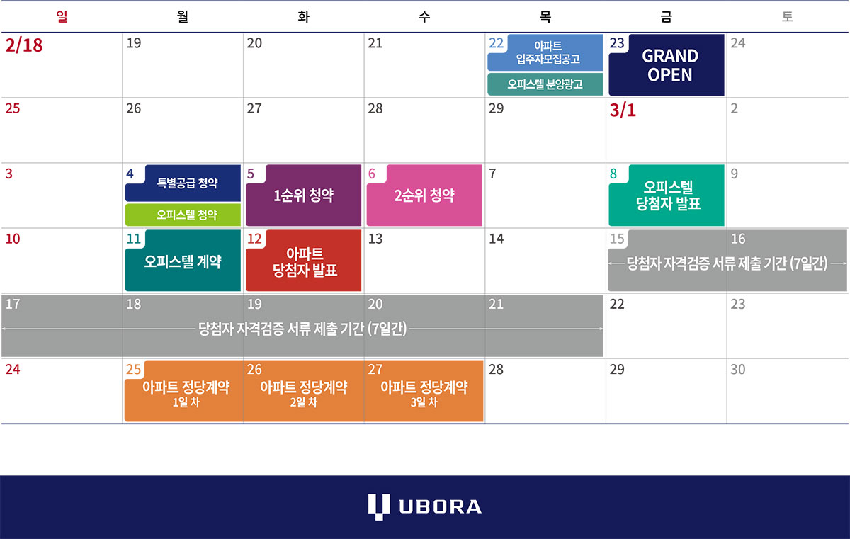 경희궁 유보라 아파트-분양일정
