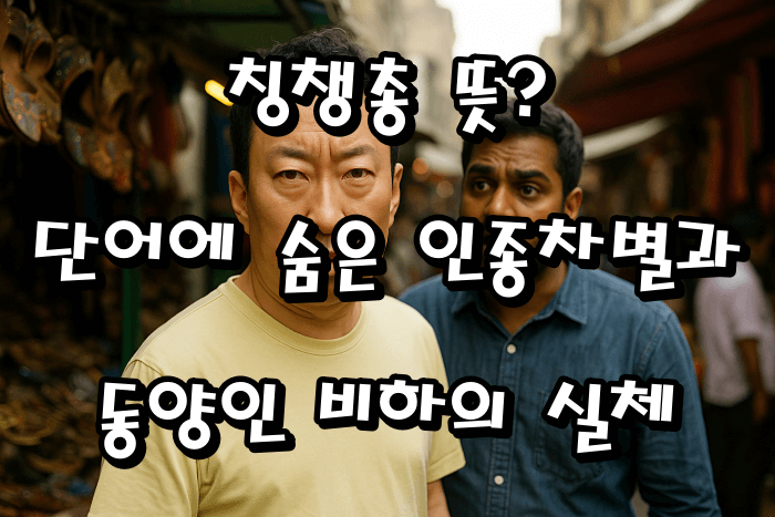 칭챙총 뜻|‘위대한 가이드’ 인도욕 논란, 단어에 숨은 인종차별과 동양인 비하의 실체