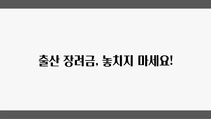 출산 장려금 신청 방법과 지원 내용 간단 정리 - 출산 장려금, 신청 방법, 지원 확인