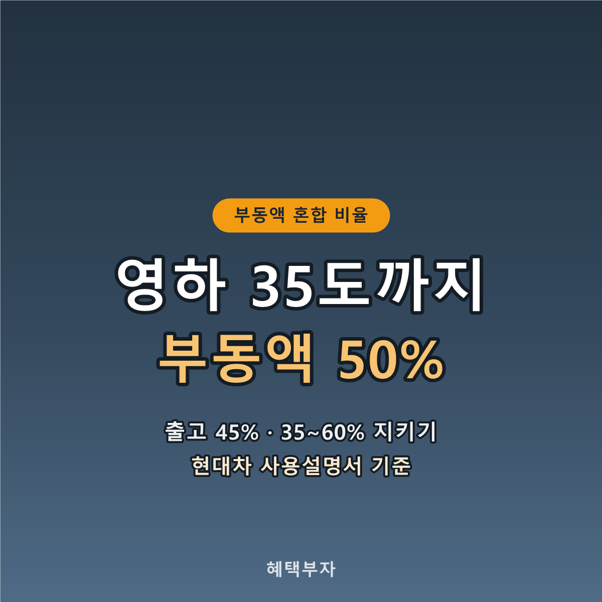 부동액 혼합 비율