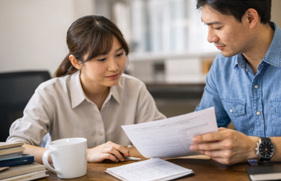업무를 파악하는 직장인 사진