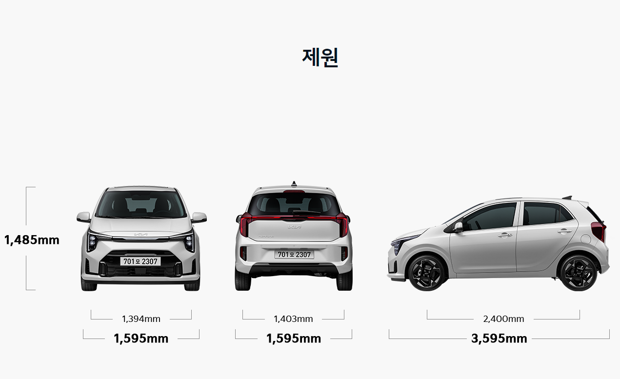 2024 모닝의 상세 제원