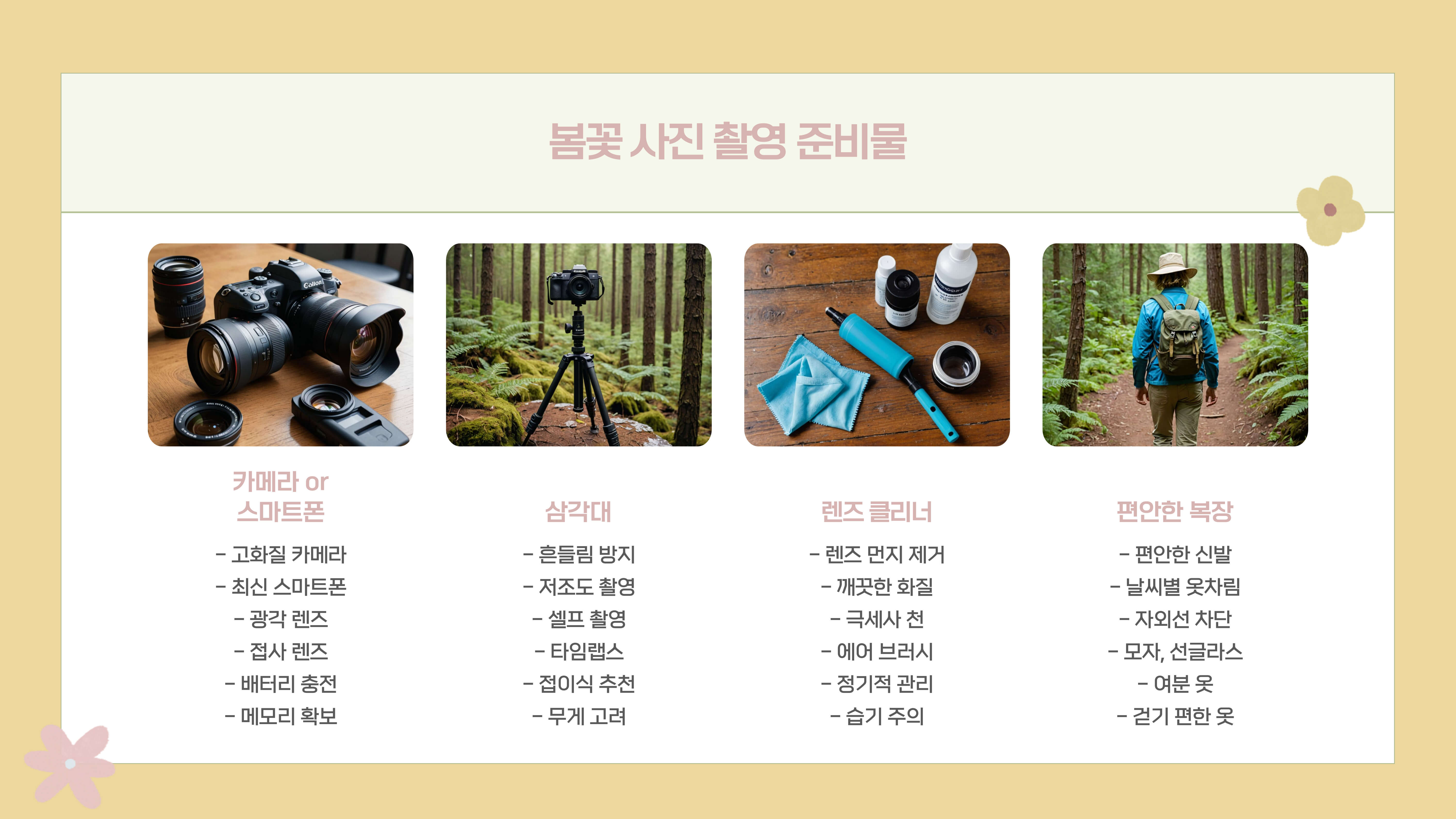 화담숲 봄꽃 사진 촬영 팁