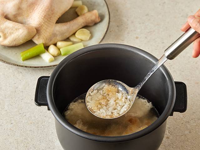 누룽지 백숙 전기밥솥 레시피 완성