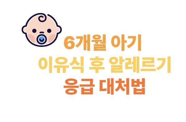 6개월 아기 이유식 후 알레르기 응급 대처법