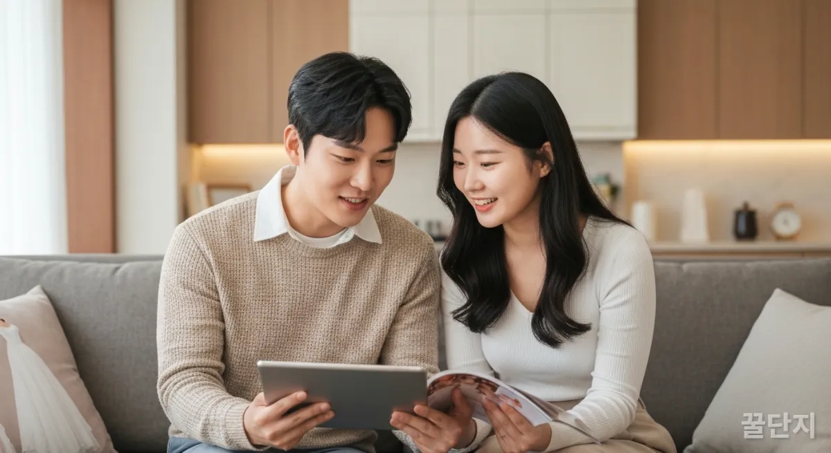 2026년 웨딩 트렌드를 반영한 드레스를 고르는 한국인 예비부부