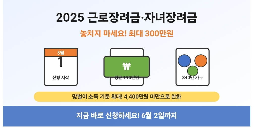 근로장려금 자녀장려금 신청