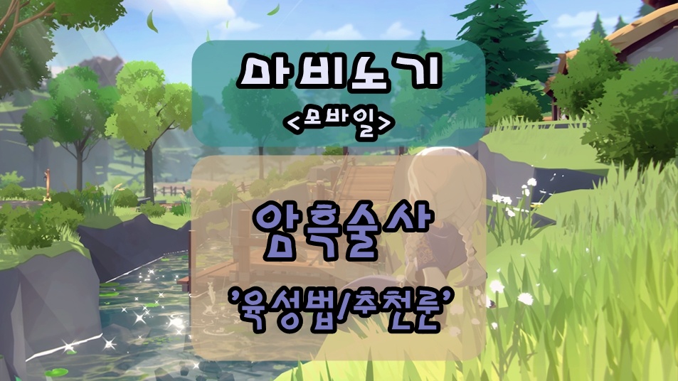 마비노기 모바일 힐러 클래스, 암흑술사! 무기/장비/엠블럼 룬 추천!