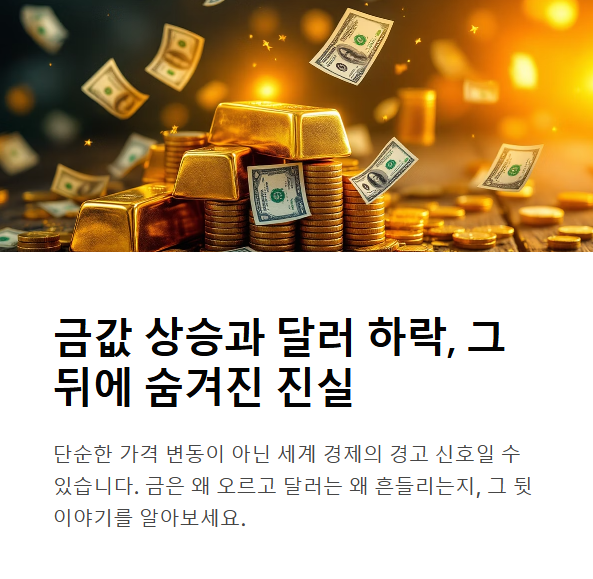 금값 상승과 달러 하락, 그 안에 숨은 진짜 이유는?