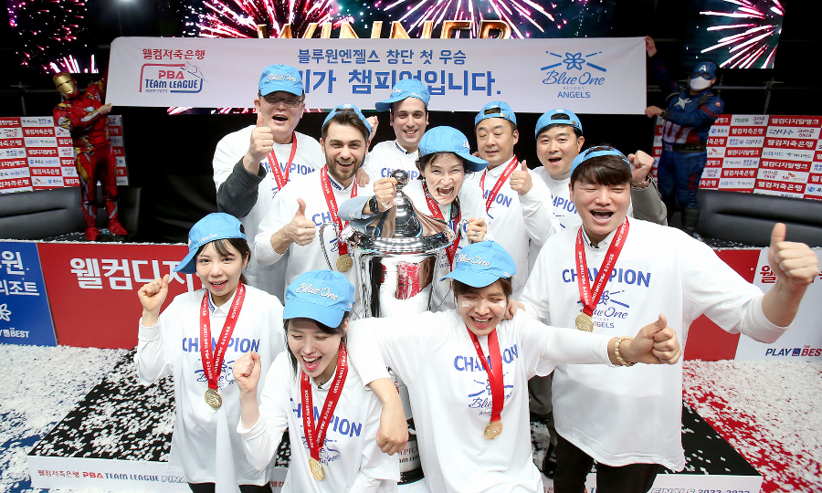 PBA 팀리그 포스트 시즌 2023 우승팀- 블루원리조트 블루원 엔젤스 당구팀(9)