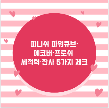 피니쉬 파워큐브&middot;에코버&middot;프로쉬 세척력&middot;잔사 5가지 체크