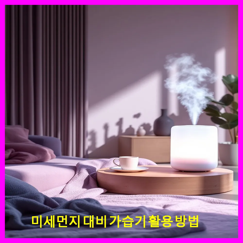 미세먼지 대비 가습기 활용 방법