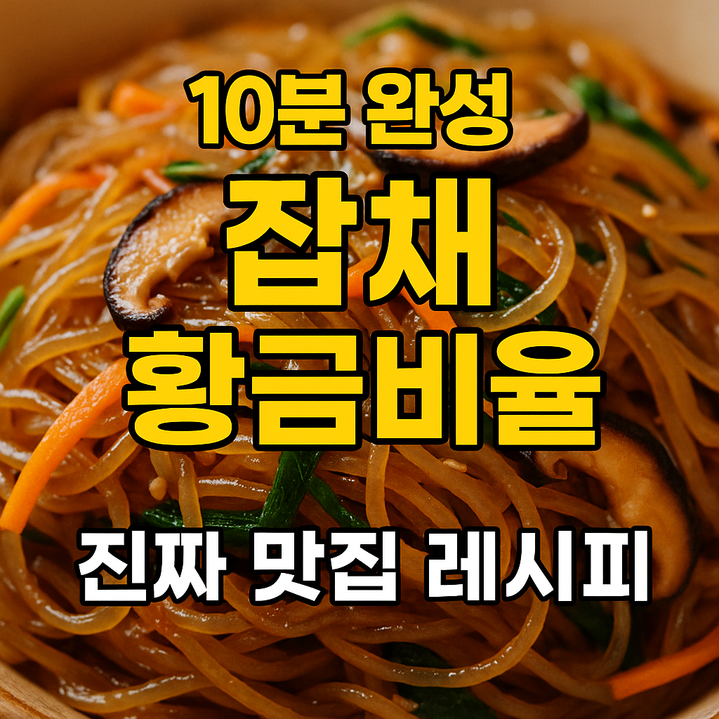 잡채 황금레시피