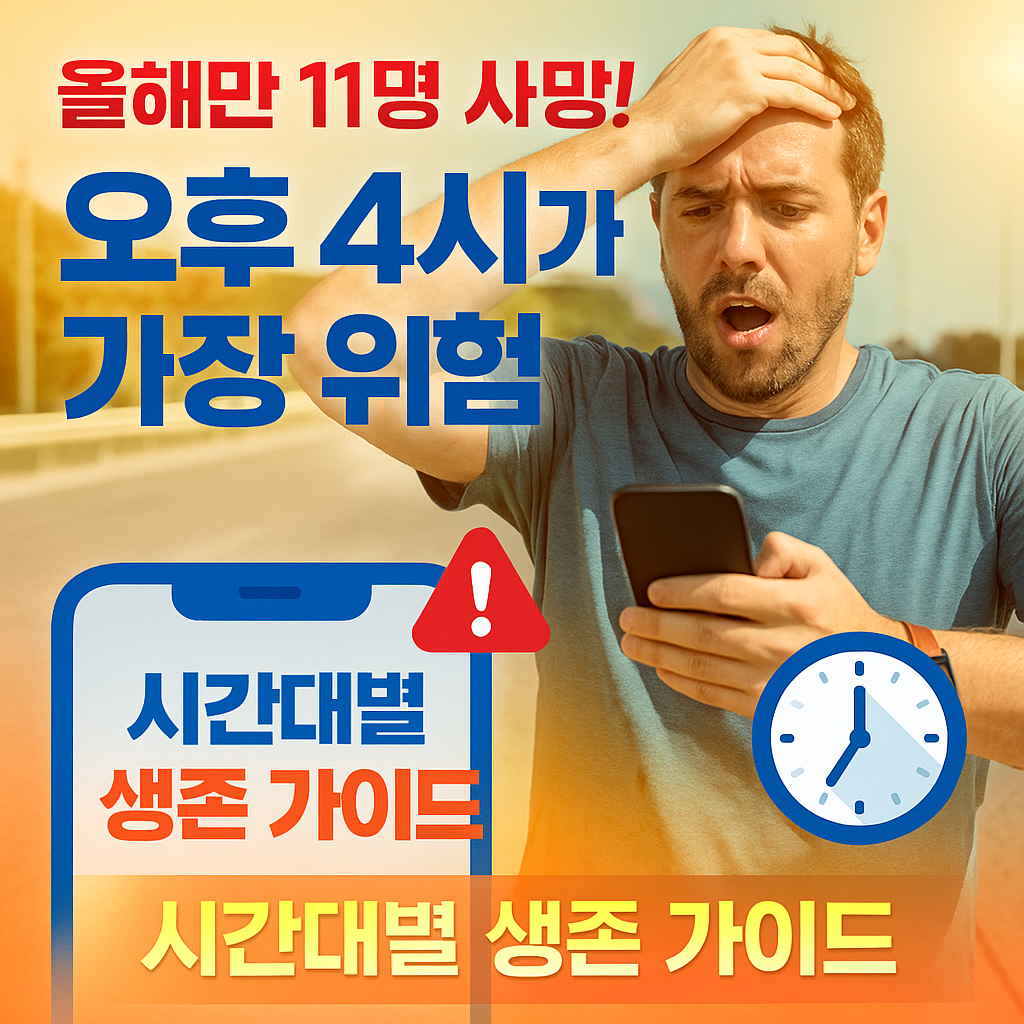 2025 온열질환 11명 사망, 생존 시간대별 완전정복