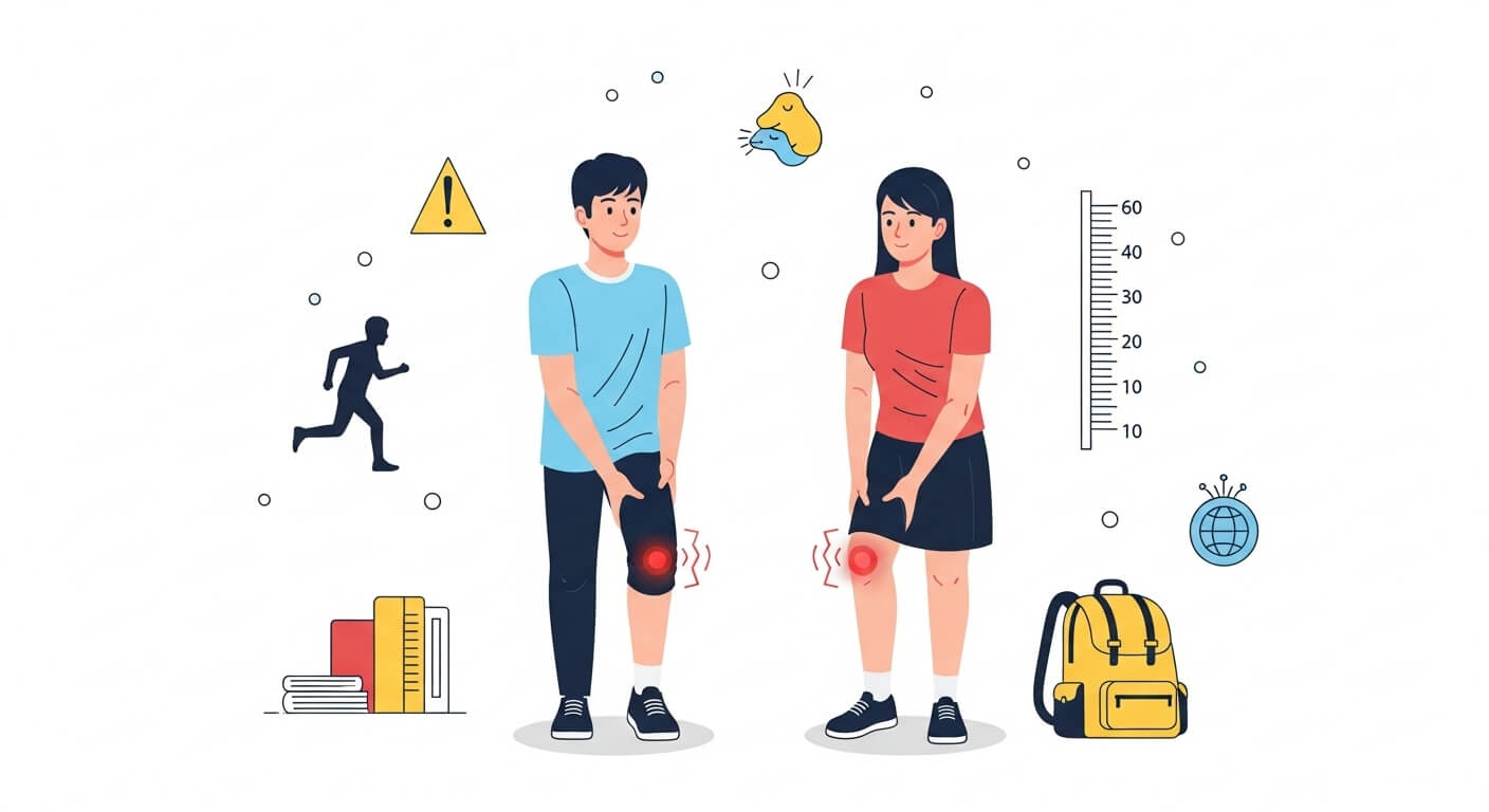 청소년 무릎질환 주의 (오스굿슐라터, 인대손상, 무릎뼈통증)