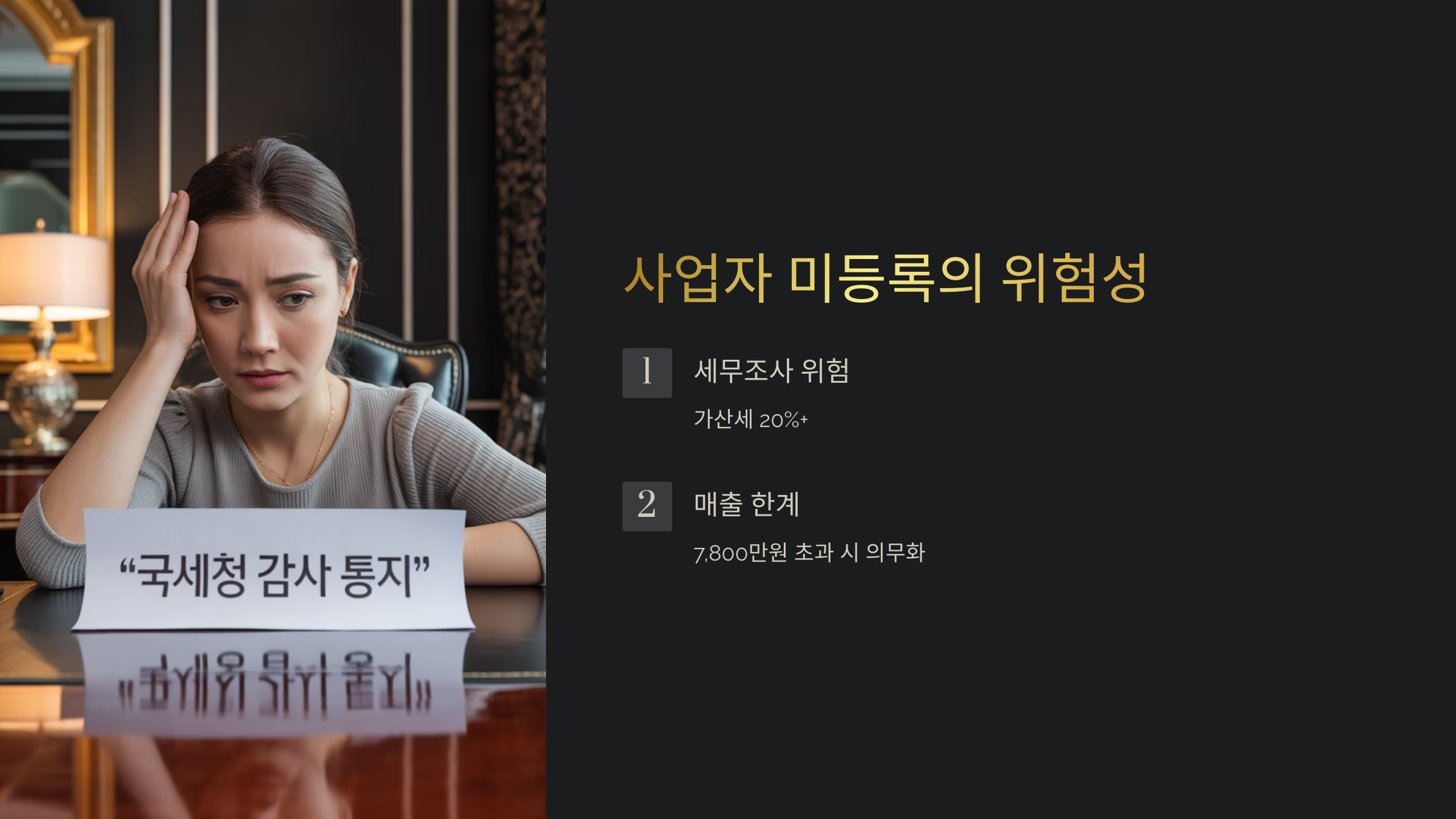 사업자 미등록의 위험성