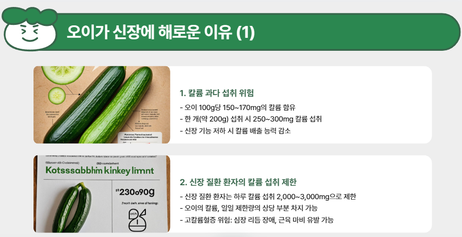 오이가 신장에 해로운 이유