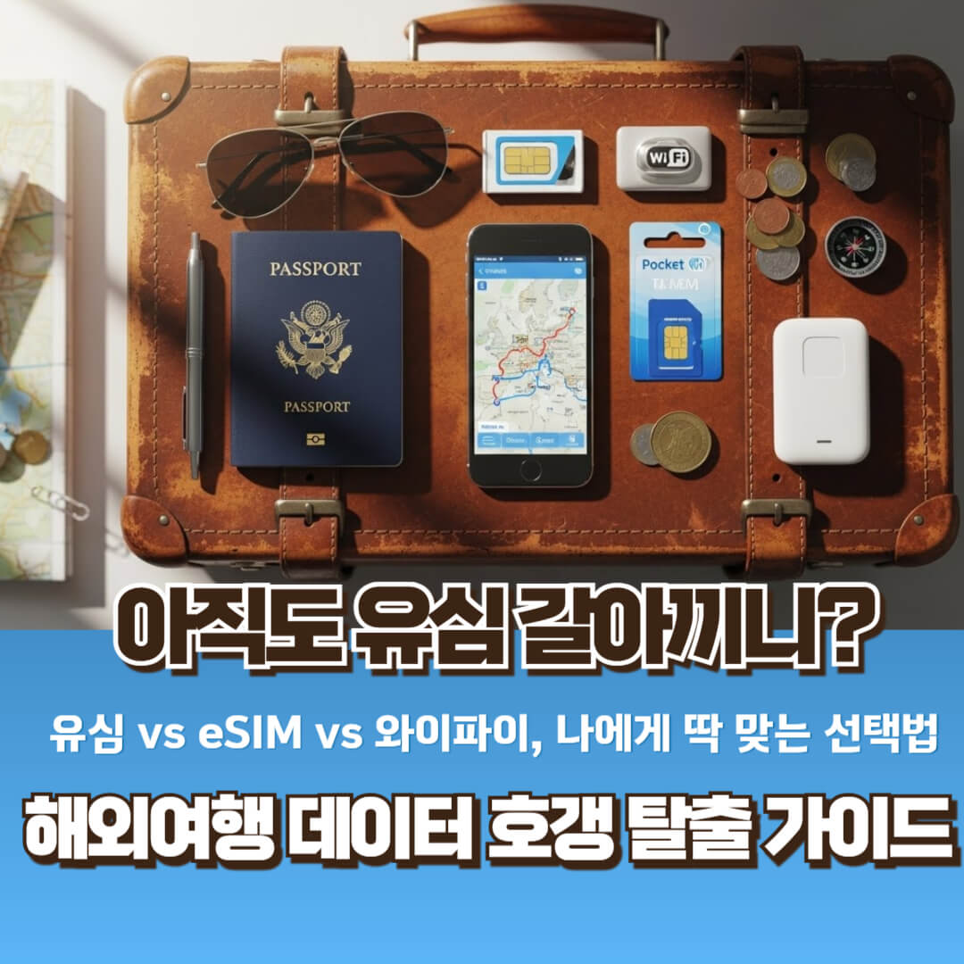 해외여행 데이터, 로밍 호구 탈출! 유심 vs eSIM 종결