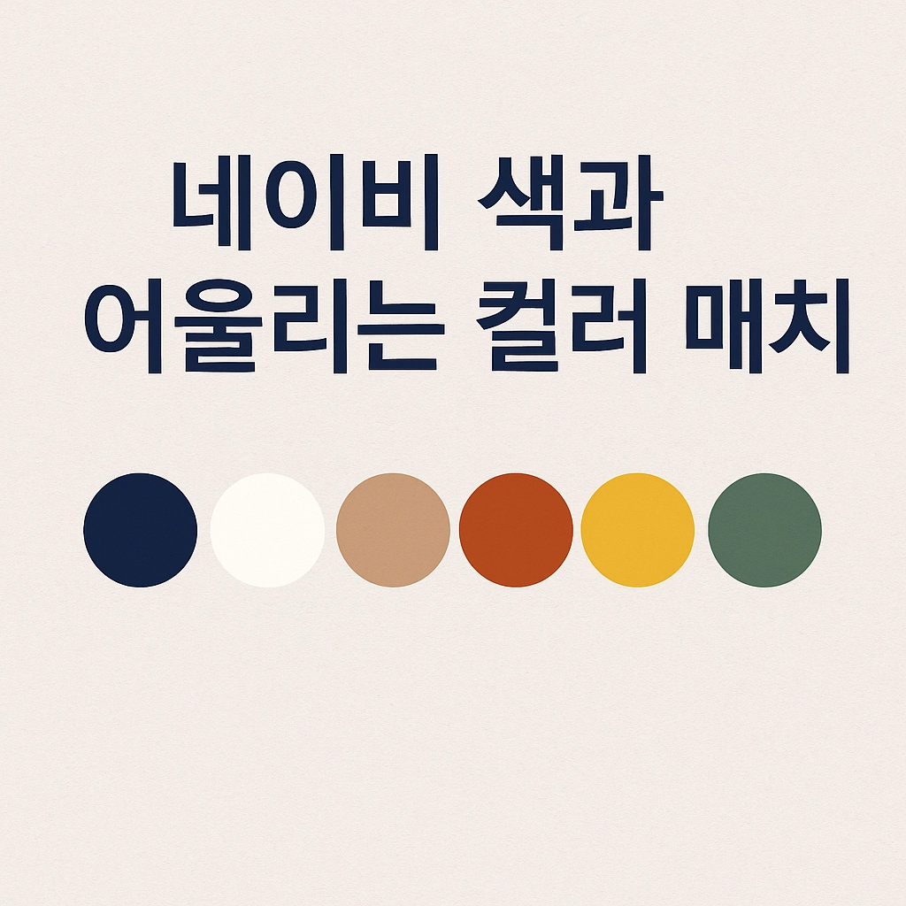 네이비 색과 어울리는 컬러 매치