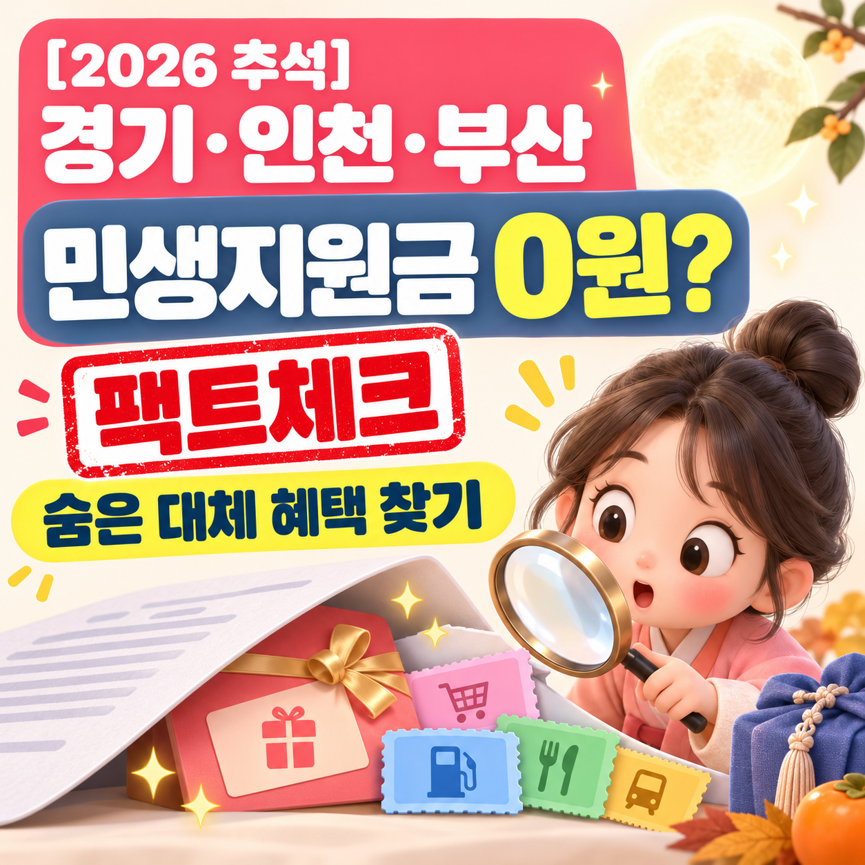 경기&middot;인천&middot;부산 민생지원금 0원 팩트체크 및 숨은 대체 혜택 찾는 법[2026 추석]