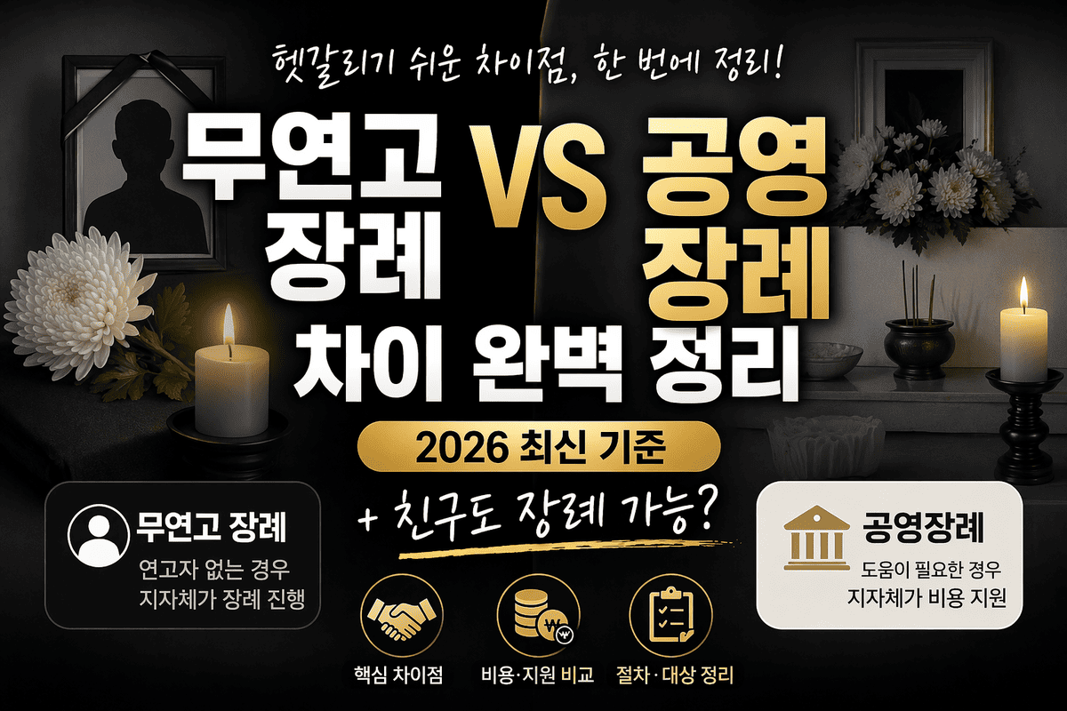 무연고 장례 vs 공영장례 차이 완벽 정리