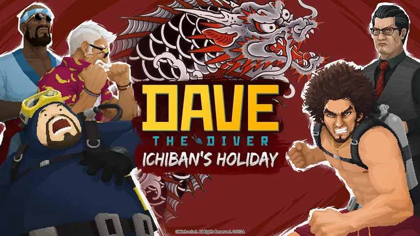 데이브 더 다이버 DLC '이치반의 휴일'에서 이치반과 함께 바다를 탐험하는 모습