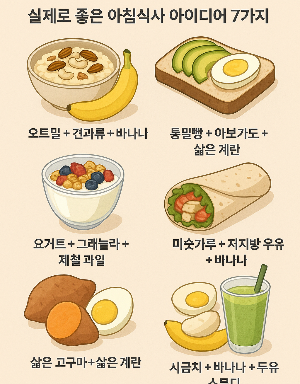 실제로 좋은 아침식사 아이디어 7가지