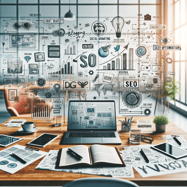 AI로 표현한 블로그와 미디어