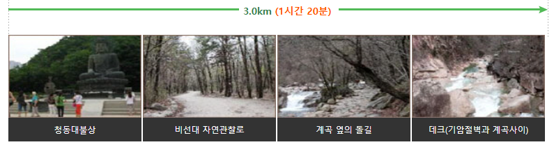 설악산 대청봉 한계령 코스 소요시간 등산 정보