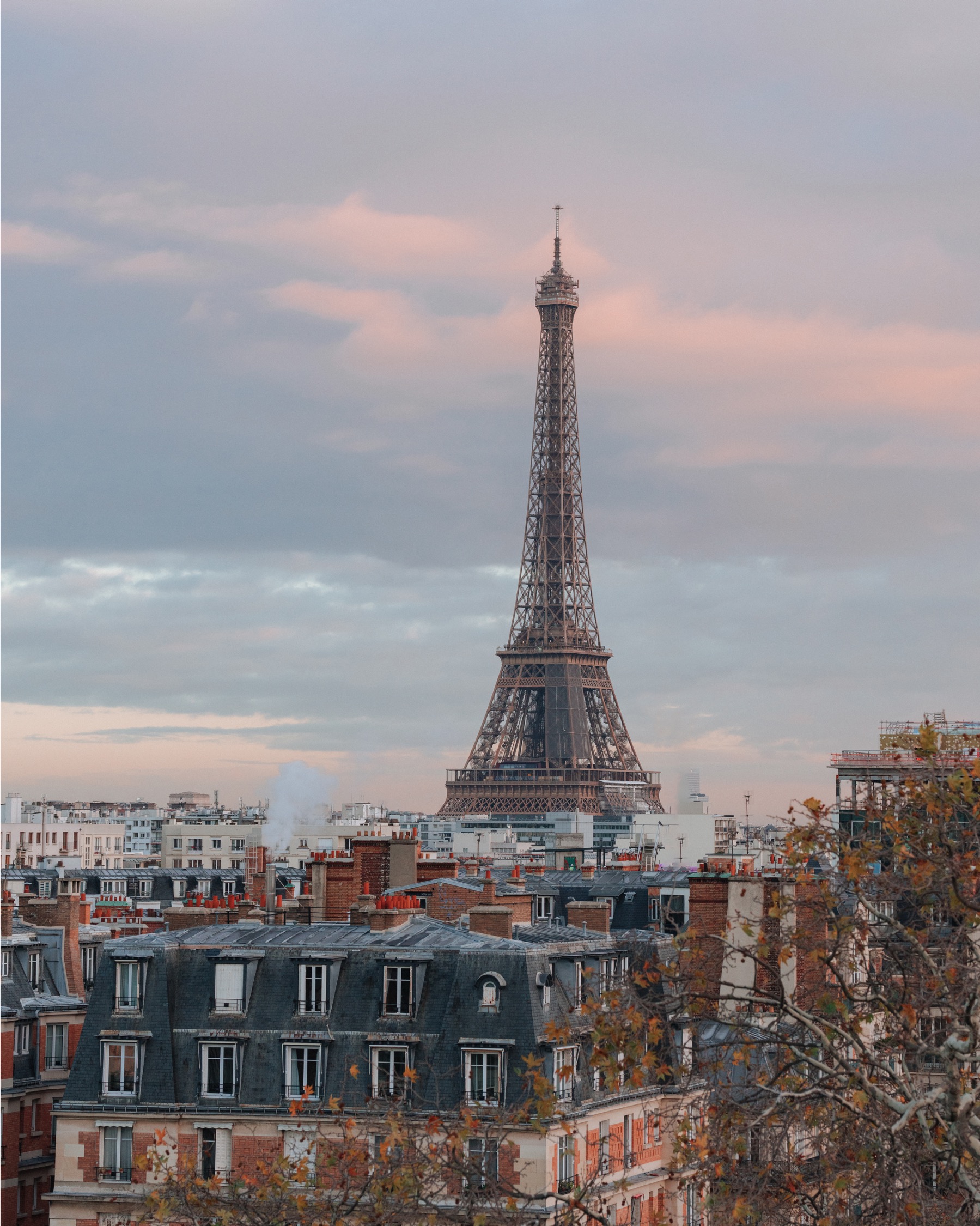 에펠탑 일출 풍경