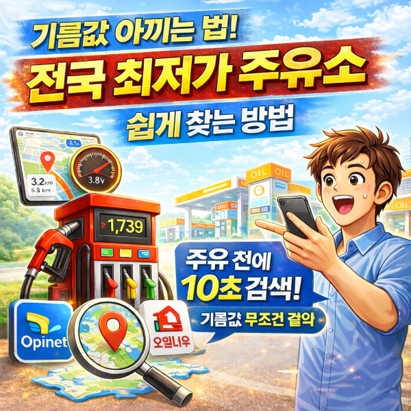 전국 최저가 주유소 찾는 방법 (지역별 실시간 검색 꿀팁)